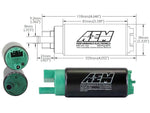 AEM 340LPH E85 High Performance In-Tank Fuel Pump – AEM-50-1215